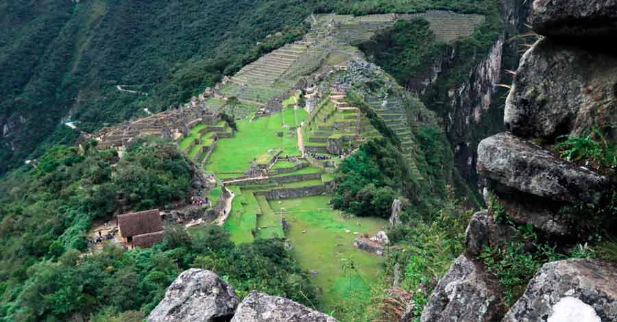 Machu Picchu view from Huchuy Picchu