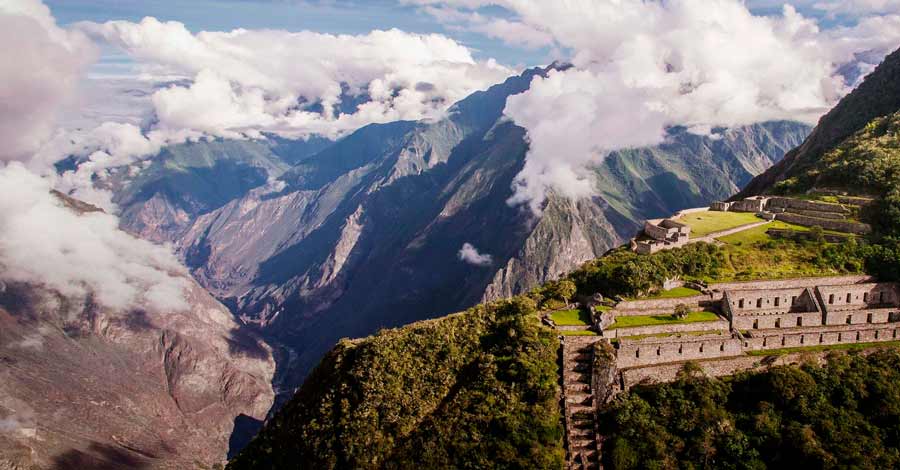 Choquequirao location among the Andes mountains