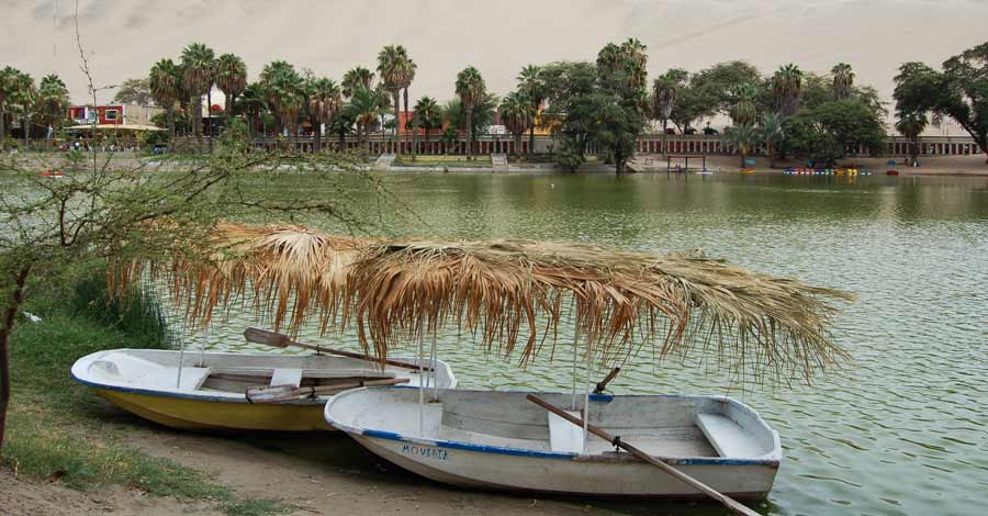 Huacachina boats in Ica Peru