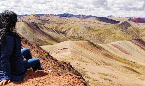 Palccoyo Rainbow Mountain, the colorful mountain range