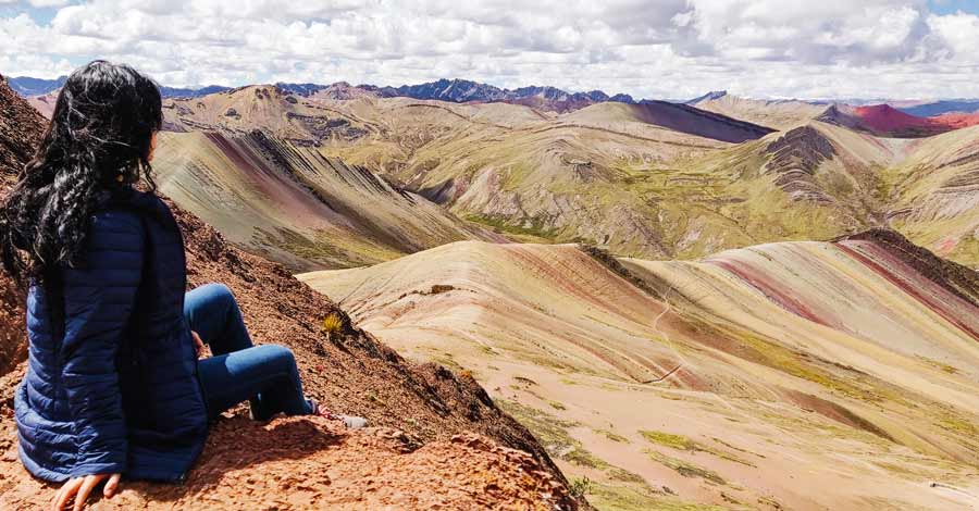 Viewpoint of Palccoyo Rainbow Mountains