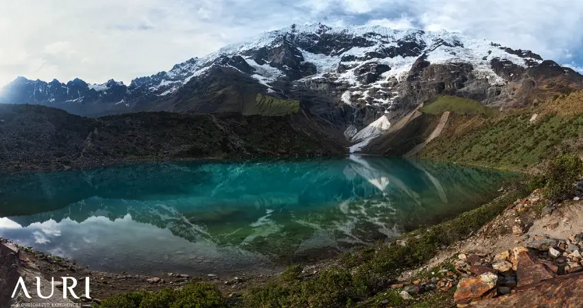 Panoramic view of Humantay Lake Auri Peru