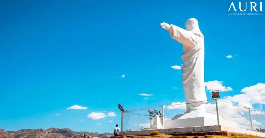 White Crist or Cristo Blanco in Cusco