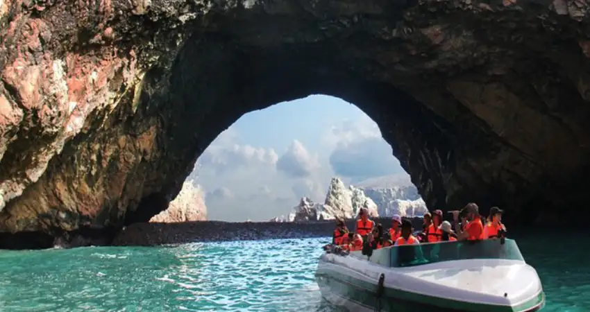 people navigating at the ballestas islands