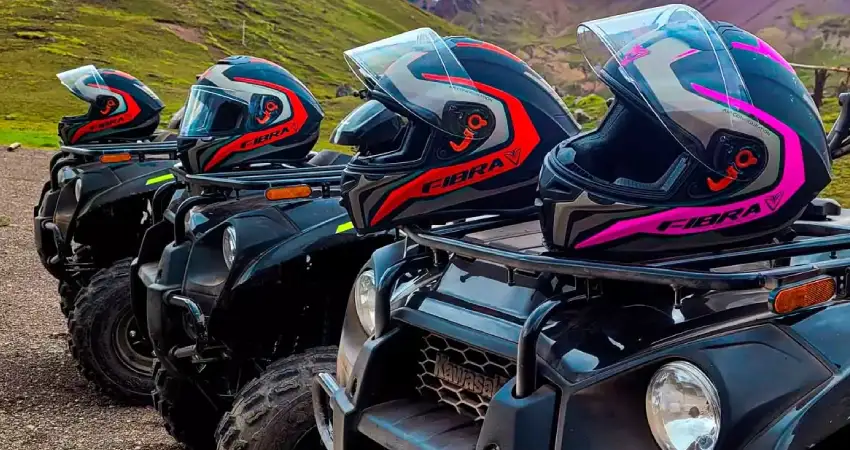 equipment for rainbow mountain atv tour