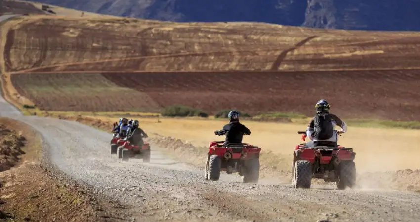 the route of Rainbow Mountain ATV Tour