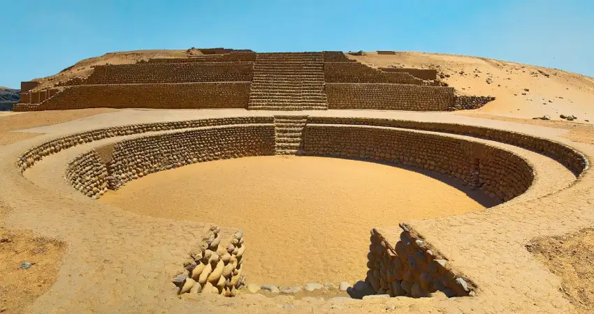 ancient ruins in peru caral