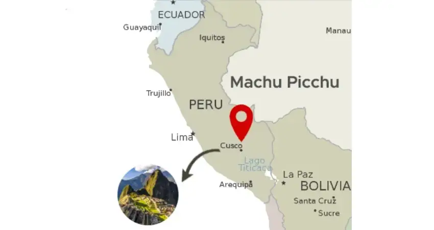 peru tourist map machu picchu