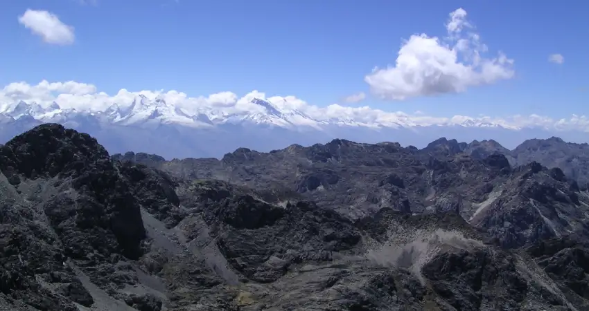 peruvian andes black mountain range