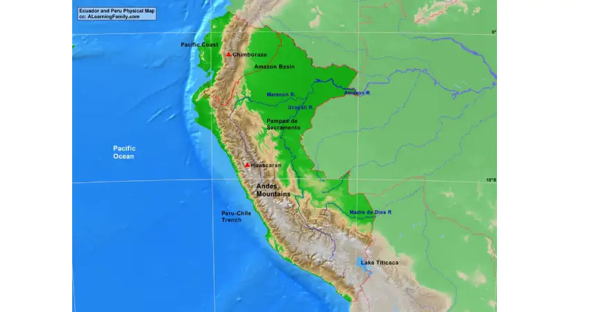 peruvian andes map