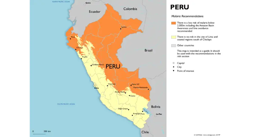 vaccinations for peru malaria