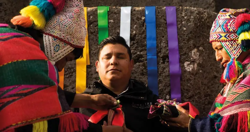 shamans in peru during the ceremony