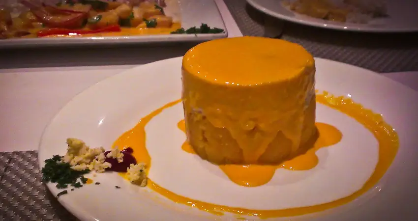 vegetarian food in peru stuffed causa