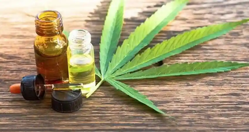 CBD oil for anxiety displayed prominently, with Peruvian cultural elements subtly integrated in the background