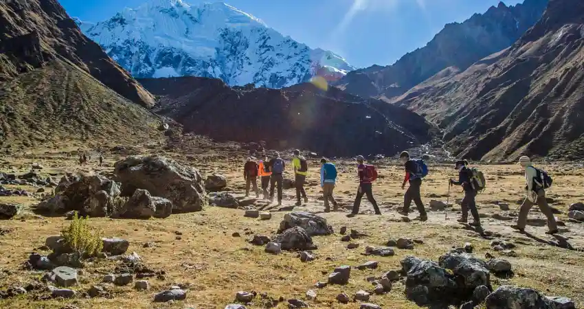 trekking to machu picchu salkantay